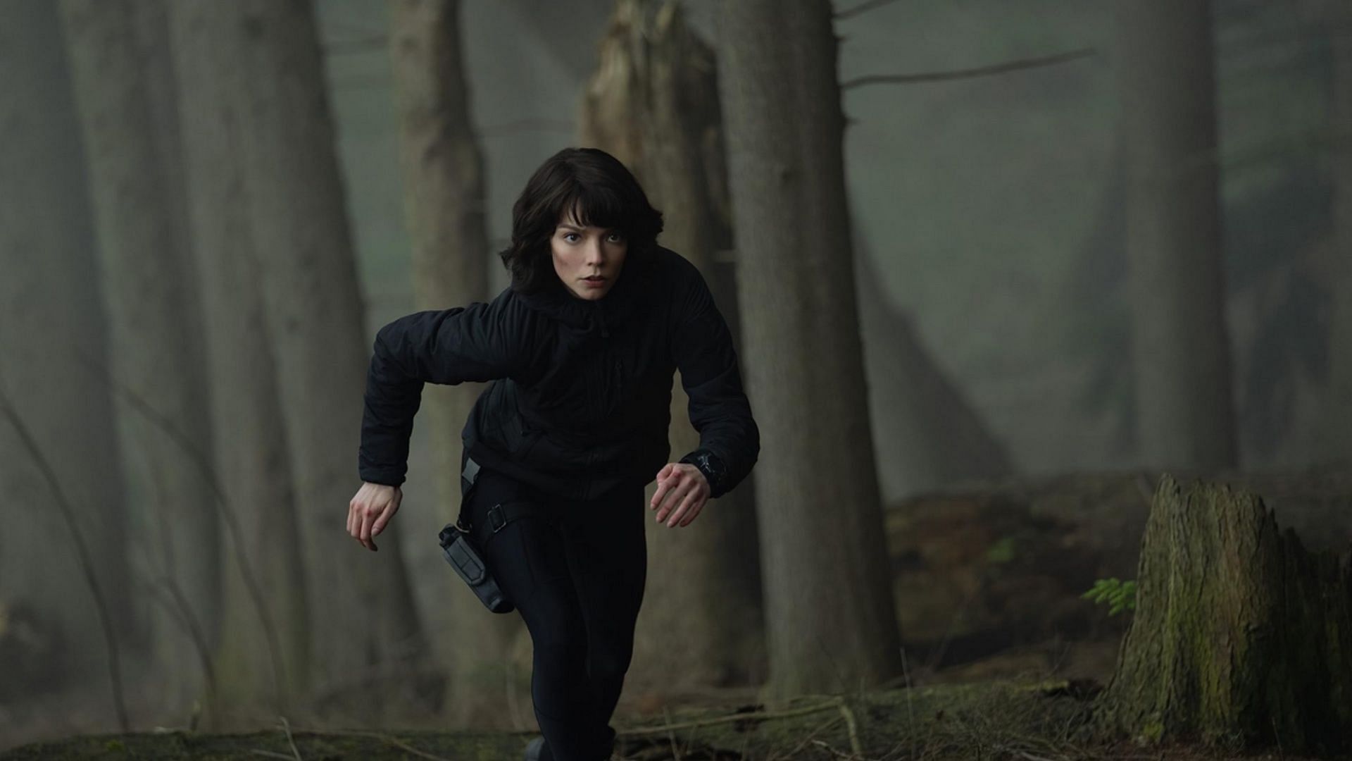 Drasa moves through the forest during a reconnaissance mission. (Image via AppleTV)